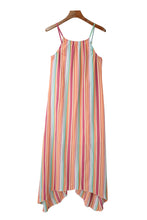 Load image into Gallery viewer, Bohemian Striped Print Sleeveless Holiday Maxi Dress
