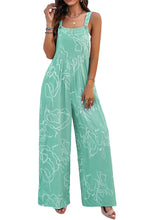 Load image into Gallery viewer, Moonlight Jade Printed Bib Wide Leg Overalls | Bottoms/Jumpsuits &amp; Rompers
