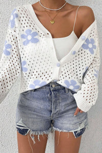 Flower Long Sleeve Cardigan