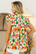 Load image into Gallery viewer, Ruffled Blouse | Summer Floral Smocked Top
