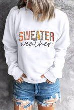 Load image into Gallery viewer, Sweatshirt | White Sweater Weather Vibrant Monogram
