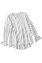 Load image into Gallery viewer, White Rekindle Eyelet Button Up Top
