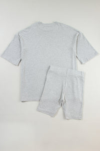 Gray Tunic Top & Slimming Shorts Set