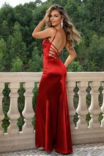 Load image into Gallery viewer, Sexy Formal Dress | Red Strappy Backless Maxi Dress
