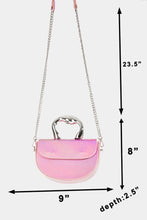 Load image into Gallery viewer, Pink Glossy Semi Circle Top Handle Bag
