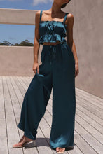 Load image into Gallery viewer, Wide Leg Pants Set | Ruffled Sleeveless Top and Pants
