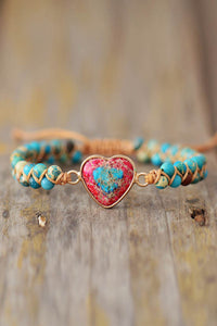 Handmade Heart Natural Stone Bracelet