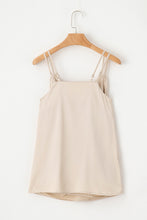 Load image into Gallery viewer, Satin Cami Top | Apricot Wrap V Neck Ruched Blouse
