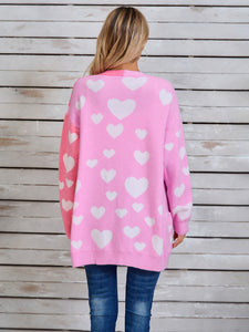 Angel Wing Hearts Long Sleeve Cardigan