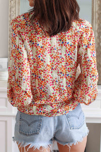 Multicolor Boho Floral Print Button Front Shirt | Tops/Blouses & Shirts