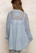 Load image into Gallery viewer, POL Oversize Pocket Front Lace Button-Down Shirt | Tops/Blouses &amp; Shirts
