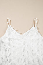 Load image into Gallery viewer, Tank Top | White Butterfly Applique Mesh Overlay
