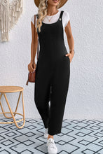 Load image into Gallery viewer, Black Overalls | Pocketed Wide Strap Overalls
