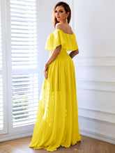 Load image into Gallery viewer, Formal Dress | Off-Shoulder Layered Split Maxi Dress
