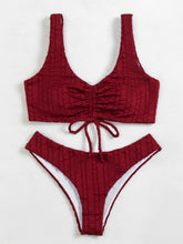 Load image into Gallery viewer, Two-Piece Swim Set | Drawstring Wide Strap Bikini
