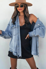 Load image into Gallery viewer, Denim Jacket | Sky Blue Pocket Buttoned Oversized
