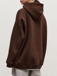 Pocketed Long Sleeve Hoodie | Dropped Shoulder