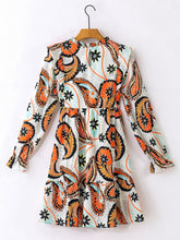 Load image into Gallery viewer, Ruffled Printed Flounce Sleeve Mini Dress
