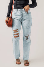 Load image into Gallery viewer, Beau Blue Vintage Acid Wash Distressed Straight Leg Jeans | Bottoms/Jeans
