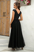 Load image into Gallery viewer, Formal Gown | Sequin V-Neck Mesh Maxi Dress
