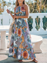 Load image into Gallery viewer, Maxi Dress | Printed Halter Neck Dress
