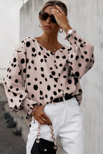 Load image into Gallery viewer, Pink Button Frill Cuffs Oversize Puff Sleeve Blouse | Tops/Blouses &amp; Shirts
