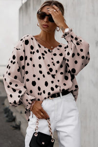 Pink Button Frill Cuffs Oversize Puff Sleeve Blouse | Tops/Blouses & Shirts