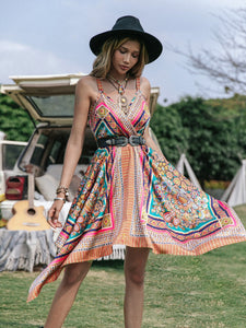 Bohemian Cami Dress | Printed Handkerchief Dress