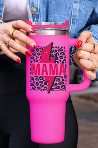 Rose Mama Lightning Leopard Print Straw Stainless Steel Insulate Cup 40oz | Accessories/Tumblers