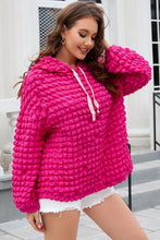 Load image into Gallery viewer, Pink Hoodie | Rose Bubble Textured Waffle Hoodie
