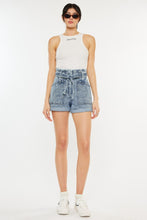 Load image into Gallery viewer, Blue Jean Shorts | Kancan Ultra High Rise Paperbag Blue Denim Shorts | Blue Jeans
