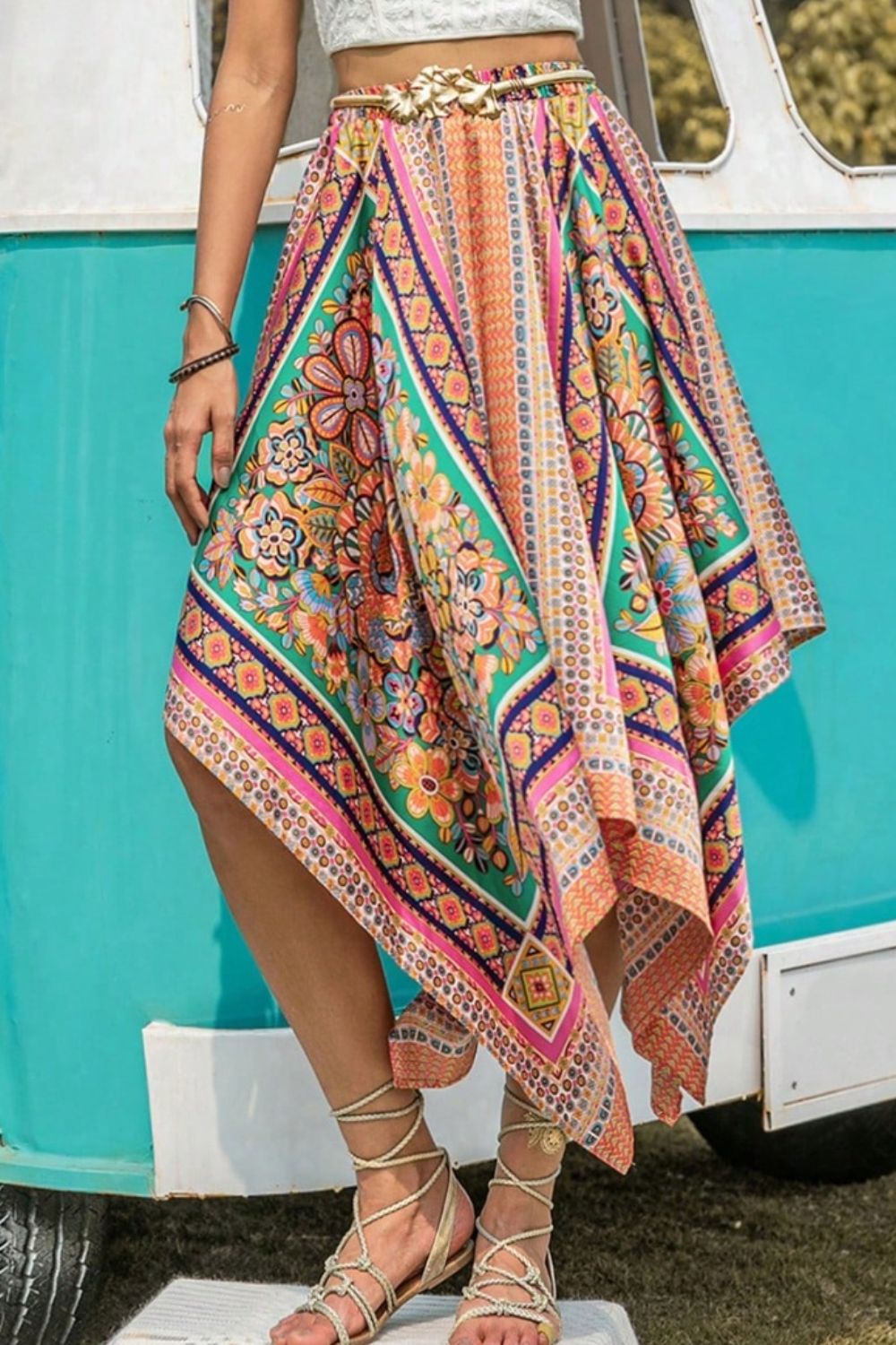 Handkerchief Skirt | High Waist Bohemian Skirt