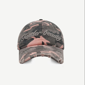 Fashion Accessory Hat | Letter Graphic Camouflage Cotton Hat