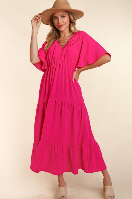 Haptics Tiered Babydoll Maxi Dress with Side Pocket | Dress