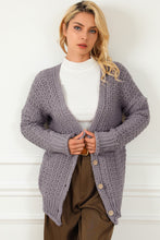 Load image into Gallery viewer, Cable Knit Cardigan | Vintage Button Front
