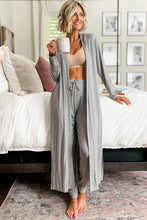 Load image into Gallery viewer, Split Long Cardigan Lounge Wear with Skinny Pants
