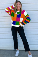 Load image into Gallery viewer, Color Block Round Neck Sweater
