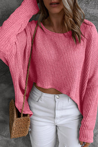 Bonbon Slouchy Dolman Sleeve High Low Sweater | Tops/Sweaters & Cardigans
