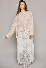 Load image into Gallery viewer, Raw Edge Lace Top | Round Neck Lace Blouse
