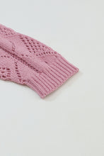 Load image into Gallery viewer, Pink Hollow-out Openwork Knit Cardigan
