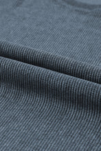 Load image into Gallery viewer, Pullover Sweatshirt | Blue Solid Ribbed Knit Round Neck
