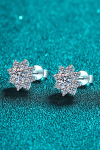 JEWELRY GIVE-AWAY 2024 -1 Carat Moissanite Silver Flower Earrings