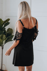 Black Cold Shoulder Mini Dress | Dresses/Mini Dresses