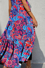 Load image into Gallery viewer, Maxi Dress | Tiered Printed V-Neck Sleeveless Dress
