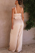 Load image into Gallery viewer, Wide Leg Pants Set | Ruffled Sleeveless Top and Pants
