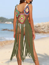 Load image into Gallery viewer, Fringe Spaghetti Strap Cover-Up
