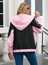 Load image into Gallery viewer, Zip Up Long Sleeve Hooded Jacket
