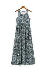 Load image into Gallery viewer, Gray Leopard Print Pocketed Sleeveless Maxi Dress
