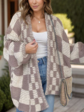 Load image into Gallery viewer, Plaid Open Front Cardigan Sweater
