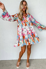 Load image into Gallery viewer, White Floral Tiered Mini Dress | Dresses/Floral Dresses
